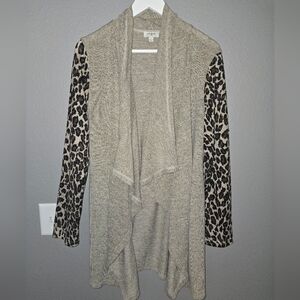 Umgee Cheetah Print Long Cardigan Size Small